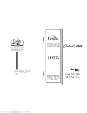 Cessna Cardinal RG 1975 Owner's Manual