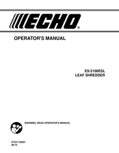 Echo ES-2100ESL Operator's Manual