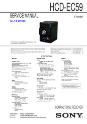 Sony HCD-EC59 Service Manual
