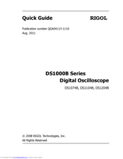Rigol DS1000B Series Quick Manual