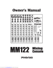 Phonic MM122 Owner's Manual