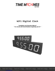 Time Machines 760-201-000 Installation And Operation Manual