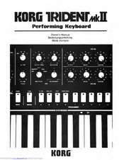 Korg Trident Mk II Owner's Manual