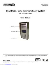 Sentry US GSM-DE2123 User Manual