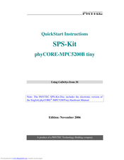 Phytec phyCORE-MPC5200B tiny Quick Start Instructions