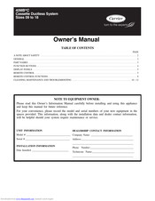 Carrier 40MBC-03 Owner's Manual