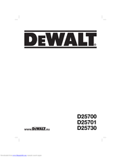 DeWalt D25700 Original Instructions Manual