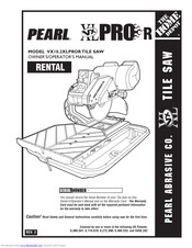 Pearl VX10.2XLPROR Owner's/Operator's Manual