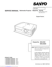 Sanyo PLV-Z3 Service Manual