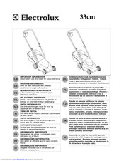 Electrolux P1033 Important Information Manual