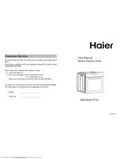 Haier HWO60S10TX1 User Manual
