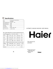 Haier HWT80AW1 User Manual