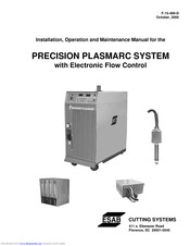 ESAB Precision Plasmarc Installation, Operation And Maintenance Manual For Residential Installation