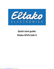 Eltako GFVS-Safe II Quick Start Manual