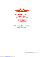 Raytech Micro Junior 2 Instruction Manual