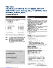 Advantech PCM-9365 Startup Manual