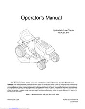 MTD Series 611 Operator's Manual