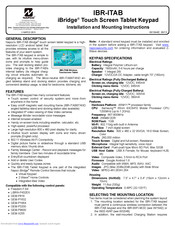 NAPCO iBridge IBR-ITAB Installation And Mounting Instructions