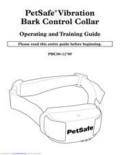 Petsafe VIBRATION PBC00-12789 Operating And Training Manual