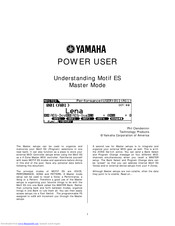 Yamaha MOTIF ES series Manual