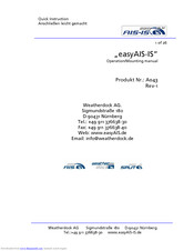 Weatherdock easyAIS-IS A043 Operation Manual