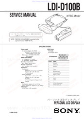 Sony LDI-D100B Service Manual