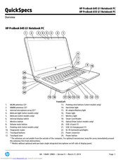HP COMPACT ProBook 645 G1 Quickspecs