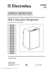 Electrolux RM 6275 Service Instructions Manual