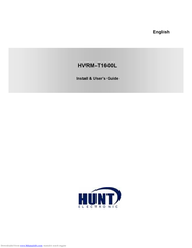Hunt Electronic HVRM-T1600L Install & User's Manual