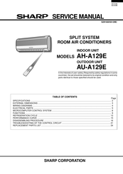 Sharp AH-A129E Service Manual