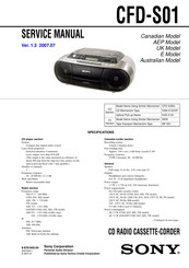 Sony CFD-S01 Service Manual