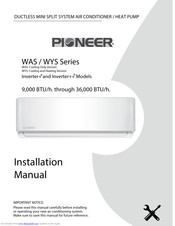 Pioneer Inverter+ WAS Series Installation Manual