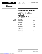 Whirlpool AWG 681 WP Service Manual