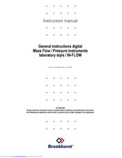 Bronkhorst IN-FLOW Instruction Manual