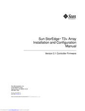 Sun Microsystems StorEdge T3+ Installation And Configuration Manual