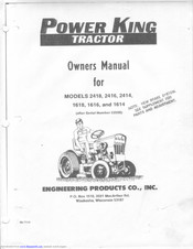 ENGINEERING PRODUCTS 1614 Owner's Manual