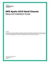 HP apollo 4510 gen9 Setup And Installation Manual