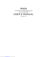 Ibase Technology IB898 User Manual