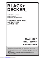 Black & Decker HHVJ315JDP Instruction Manual