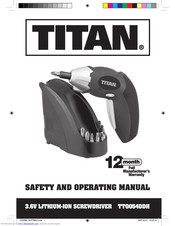 Titan TTO054DDH Safety And Operating Manual