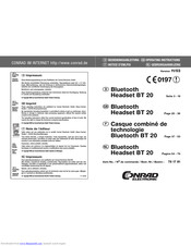 Conrad BT 20 Operating Instructions Manual