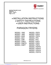 PARRY PARAGON PDPF9 Installation Instructions Manual
