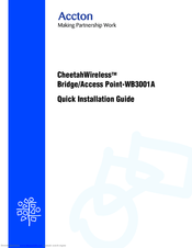 Accton Technology WB3001A Quick Installation Manual