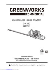 GreenWorks GH 260 Owner's Manual