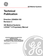 GE LOGIQ 9 Technical Manual