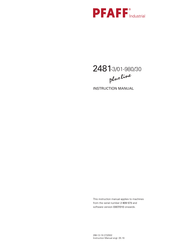 Pfaff 2481-3/01-980/30 Instruction Manual