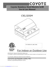 Coyote C1EL120SM Use & Care Manual