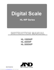 A&D HL-3000WP Instruction Manual