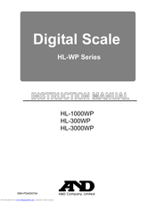 A&D HL-1000WP Instruction Manual