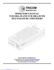 TriCom TCR-MBA-50 WB Operator's Manual